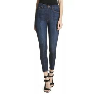Alice + Olivia AO.LA Good HR Skinny Pintuck High-Waist Denim Jeans